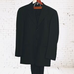 Men's Dark Charcoal Wool Suit